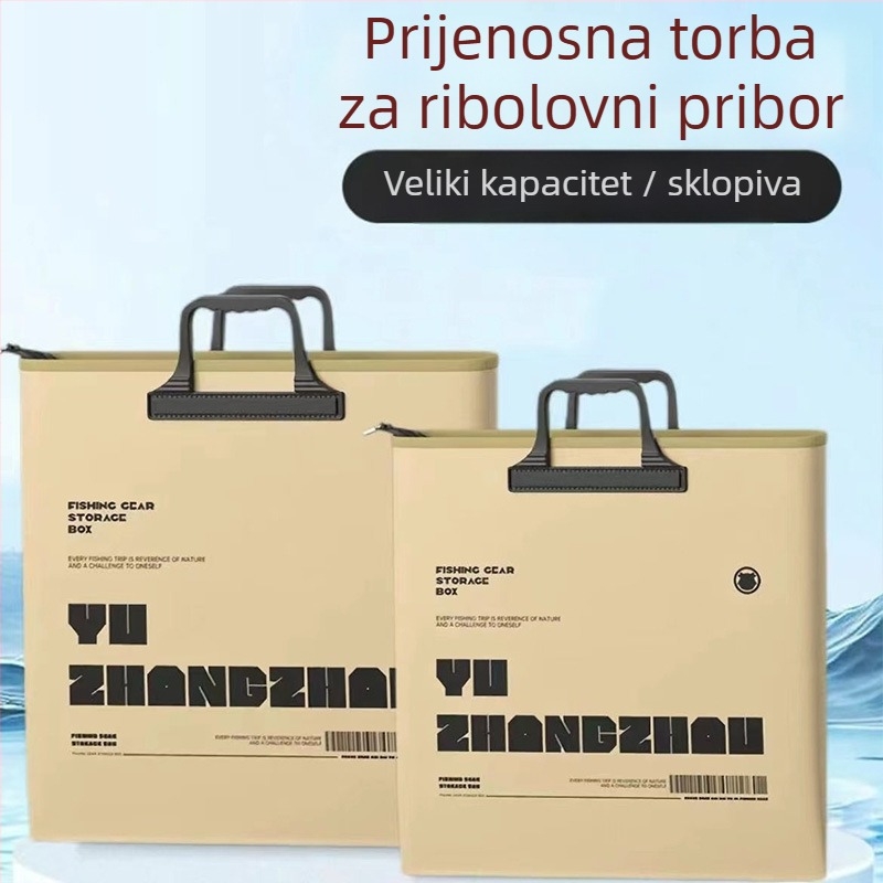 Sklopiva EVA torbica za ribe s integriranom zaštitom, vodootporna skladišna torba s ručkom