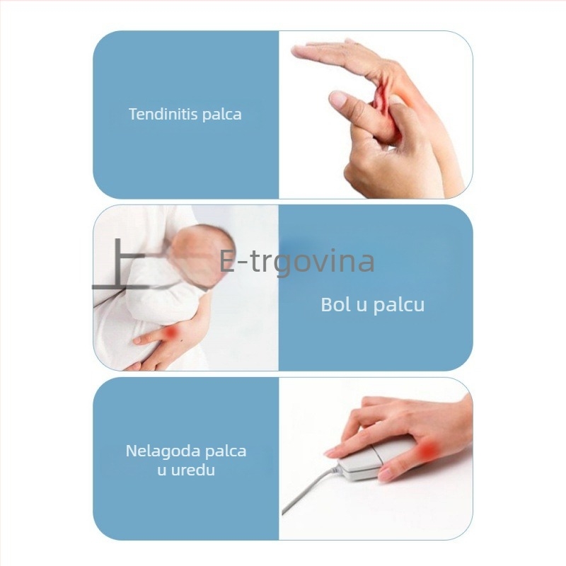 Orteza za palac i zglob s podrškom za tetive, za korištenje uz miš