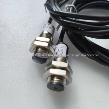 M12 laserski senzor kroz snop, 30 m, 12–24 V, IP65, fotoelektrični prekidač