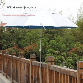 Nerđajući čelični držač štapa za ribolov, nosač na bridni parapet mosta, mrežasta košarica za splav, klips za kišobran i držač opreme