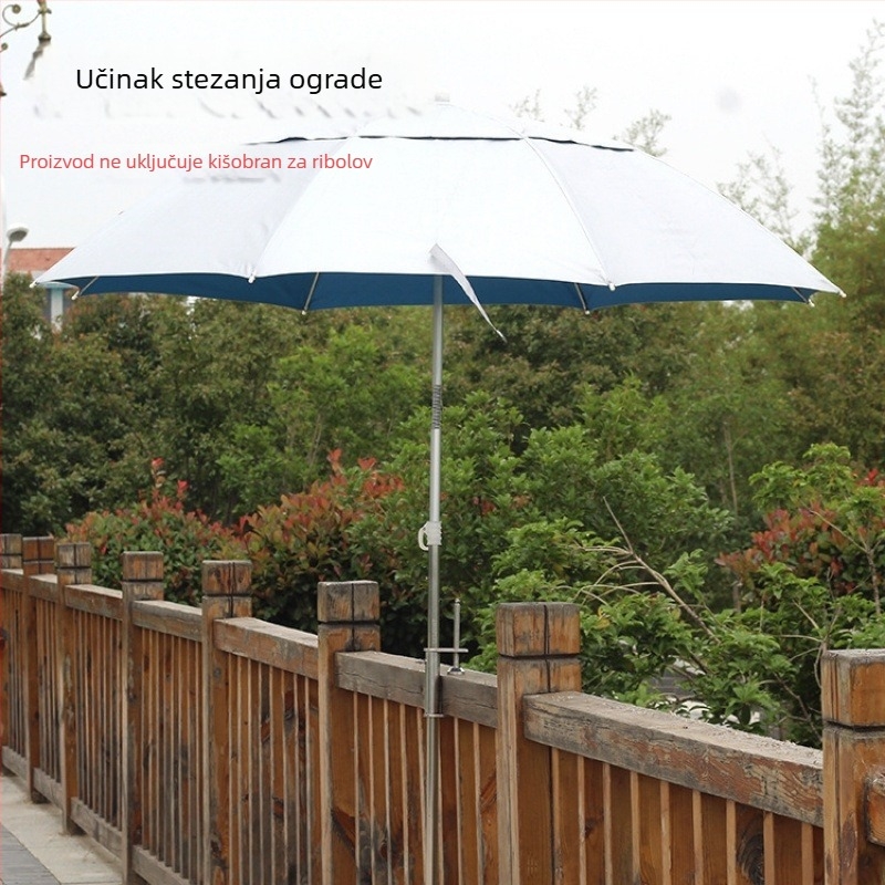 Nerđajući čelični držač štapa za ribolov, nosač na bridni parapet mosta, mrežasta košarica za splav, klips za kišobran i držač opreme
