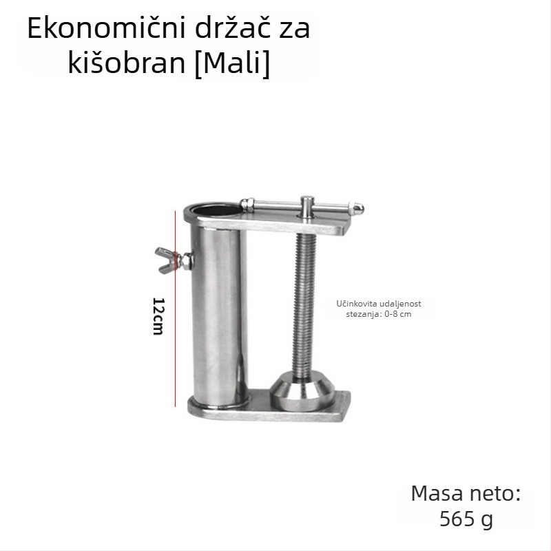 Nerđajući čelični držač štapa za ribolov, nosač na bridni parapet mosta, mrežasta košarica za splav, klips za kišobran i držač opreme