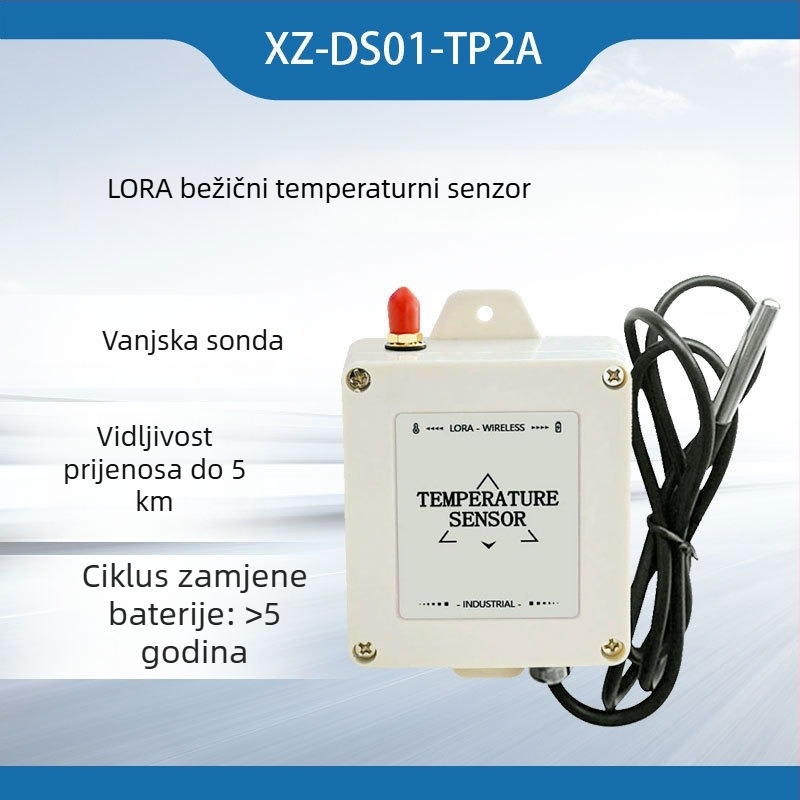 DS18B20 bežični temperaturni senzor tipa sonde za mjerenje temperature ulja i vode u hladnom lancu s LoRa prijenosom