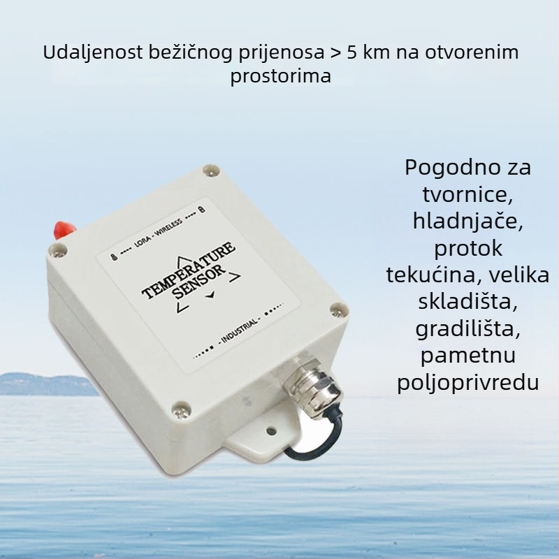 DS18B20 bežični temperaturni senzor tipa sonde za mjerenje temperature ulja i vode u hladnom lancu s LoRa prijenosom