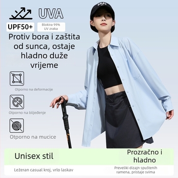 Ženska lagana, prozračna košulja-jakna s UV zaštitom, ljeto