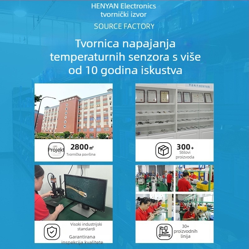 Senzor temperature za talijanski aparat za kavu, kuglasti vrh, 100K, NTC senzor