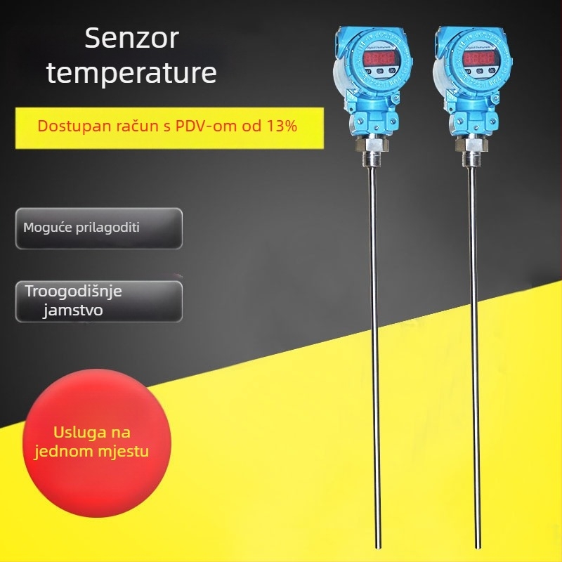 Pt100 platinski RTD senzor za temperaturu, vodootporan, otporan na visoke temperature, visoka preciznost