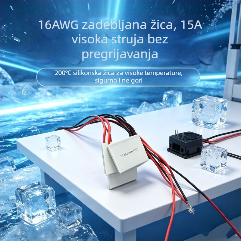 Industrijski modul za hlađenje TEC1-04915, polovodički termoelektrični čip, 5V 15A, 40×40 mm, 44 W