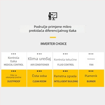 Prilagodljivi prekidač tlaka zraka s mikro-diferencijskim senzorom protoka plina i tlakomjerom