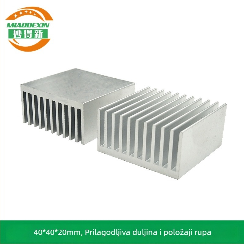 Aluminijski hladnjak za čipove, 40x40x20 mm