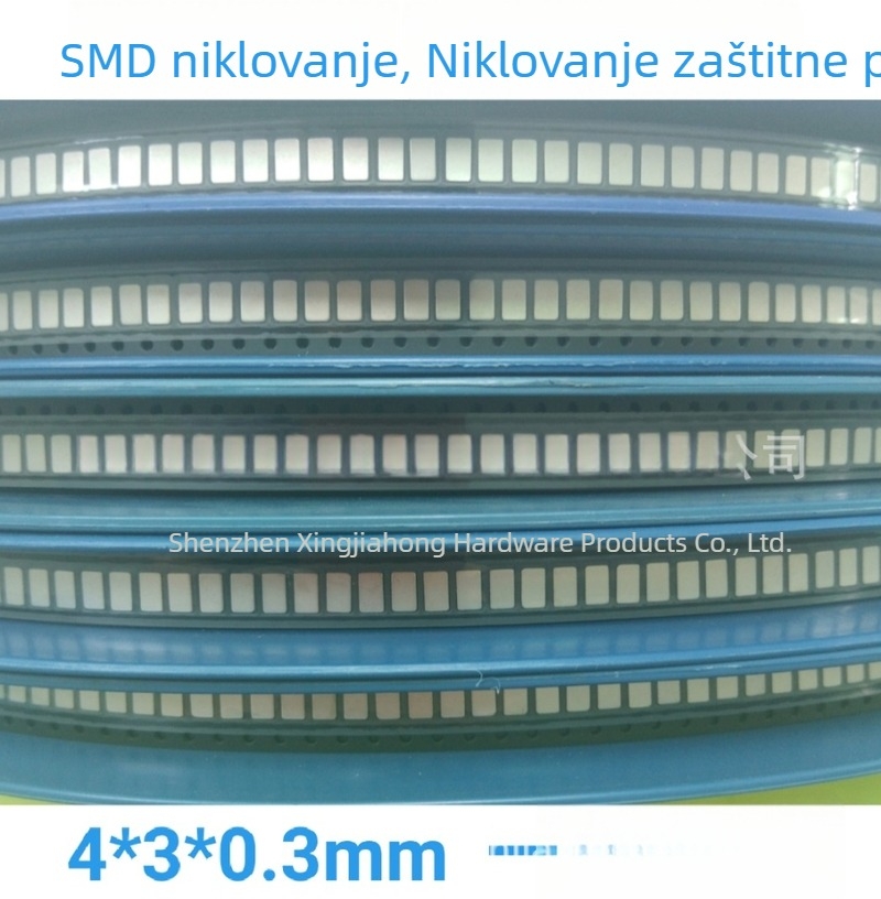 Niklovani list za točkasto zavarivanje, 4×3×0.3 mm; mangan čelični niklani; zaštitne ploče za baterije i LED rasvjetu, 20.000 komada