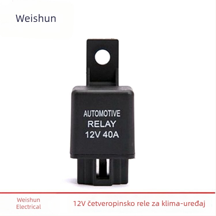 DC12V 40A auto relej za klimatizaciju, normalno otvoren, 4-pinsko, kompaktno