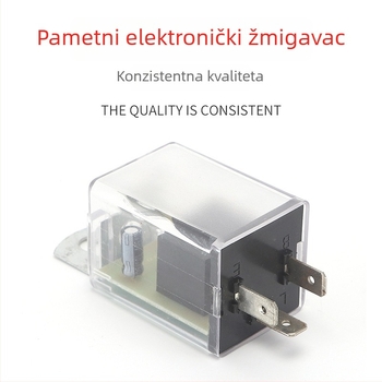Automobilsko rele za bljeskanje s prozirnim kućištem, inteligentni LED, elektronički relej s 3 pinova