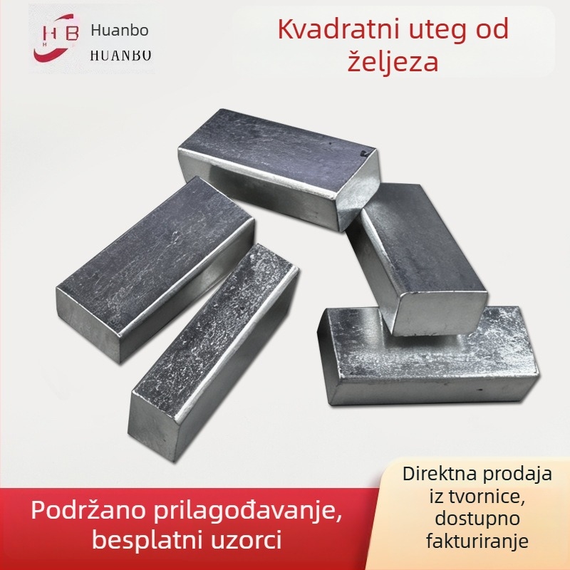 Kvadratični blok težine za temelje, galvanizirano željezo, pravokutni blok težine za elektroničko vaganje, 100 g