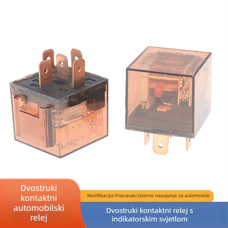 Vodootporno automobilsko rele, 80A, 12V/24V, 100A, četiri i pet pinova