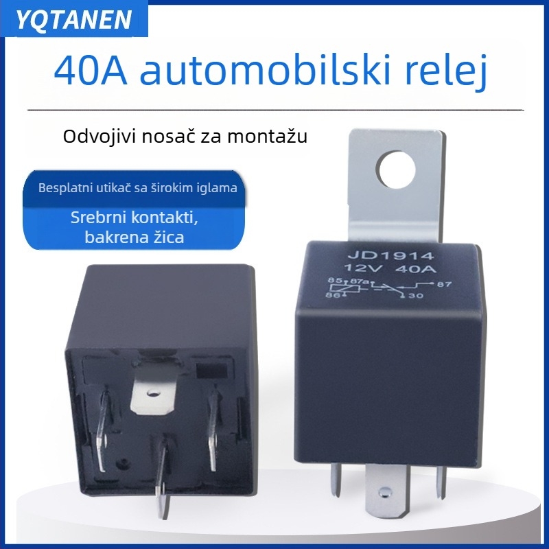 Vodootporno metalno auto rele JD1914/JD1912, 4-pin/5-pin, 12V/24V
