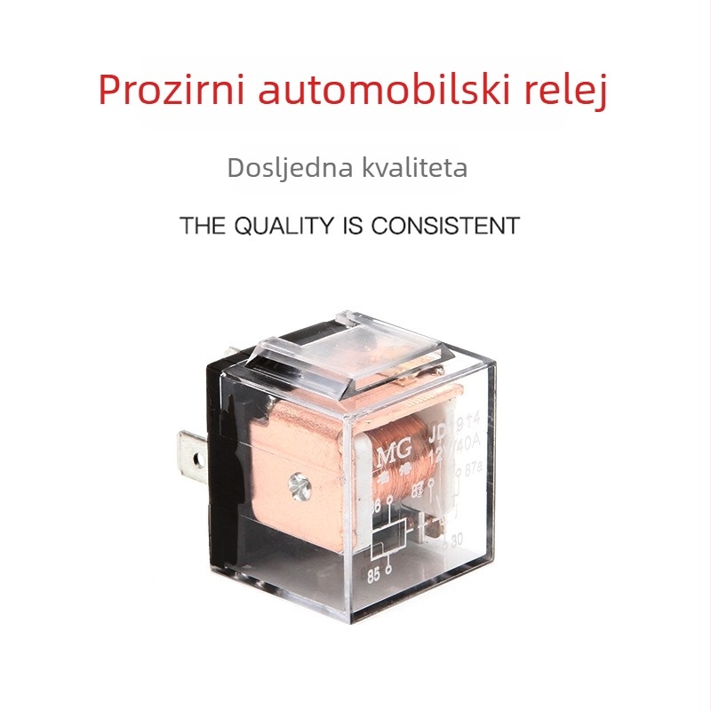 Automobilski elektromagnetni relej, 4-pinski i 5-pinski, 12V/24V, 40A, bakrena zavojnica visokog protoka, DC