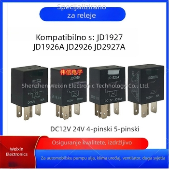 Automobilsko rele JD1926A/1927/2926/2927 za klimatizaciju, 12V/24V, 4-pin ili 5-pin, 30A/20A