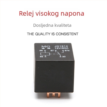 Automobilsko elektromagnetno rele visokog struje sa širokim kontaktima za zavarivne ploče, 12V/24V, 80A