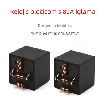 Automobilsko elektromagnetno rele visokog struje sa širokim kontaktima za zavarivne ploče, 12V/24V, 80A