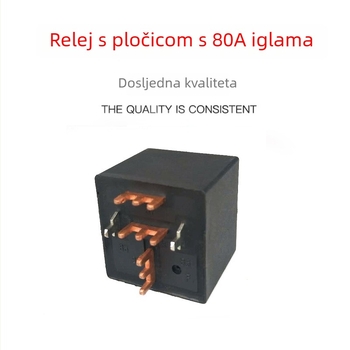 Automobilsko elektromagnetno rele visokog struje sa širokim kontaktima za zavarivne ploče, 12V/24V, 80A