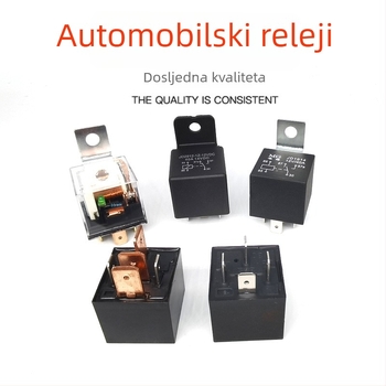 Automobilski elektromagnetni relej, 12V/24V, bakrena zavojnica, srebrno obloženi kontakti, normalno otvoreno, 40A/80A