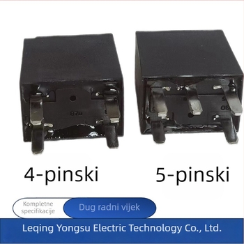 12V DC automobilno rele, kompaktno kvadratno, 4-pinsko i 5-pinsko