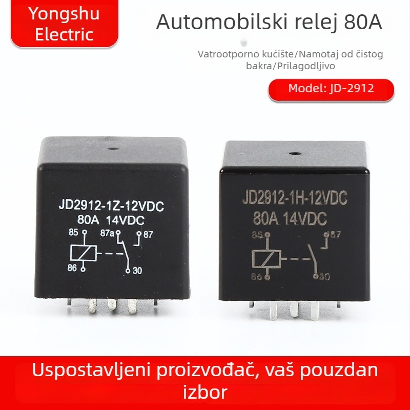 80A relej za gašenje luka za automobile, 4- ili 5-pinski, 12V–84V