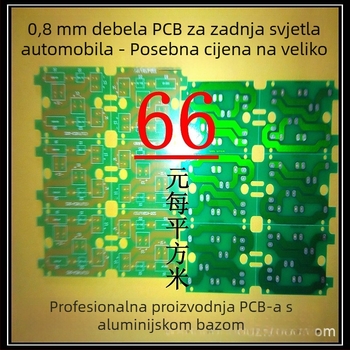 FR-4 PCB za LED rasvjetu na aluminijskom podlozi, jednostrani i dvostrani PCB, prototipiranje i serijska proizvodnja