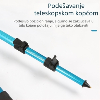 Prijenosni vanjski držač za ribolovne štapove, teleskopska ruka za bacanje, postolje za tlo od aluminijske legure