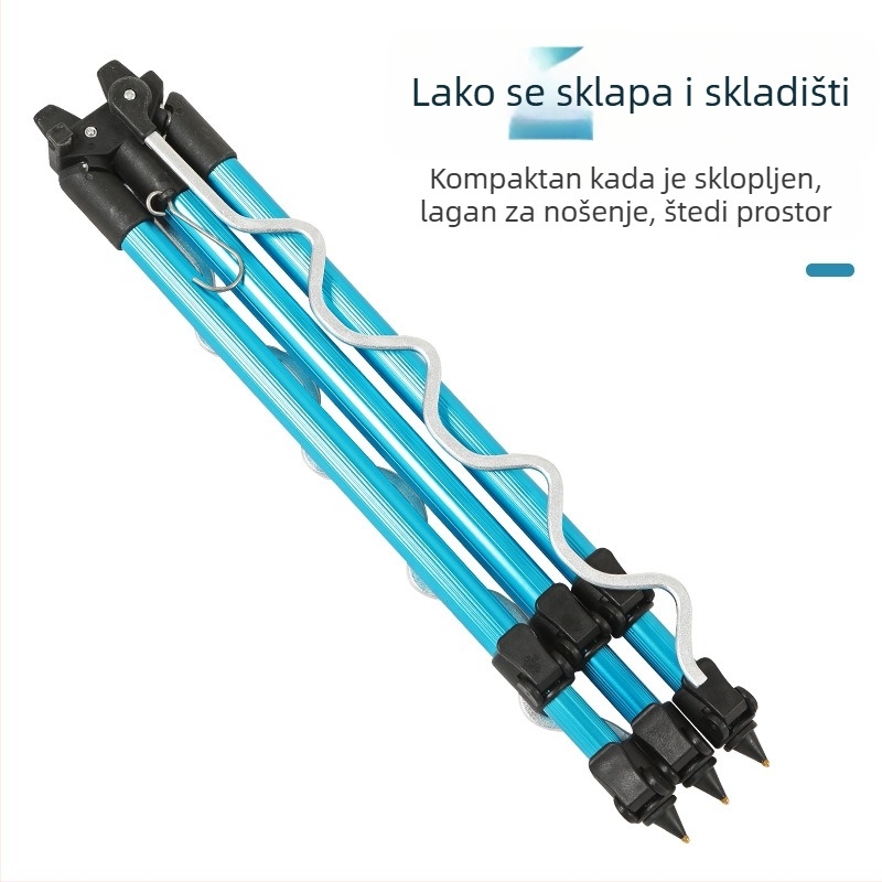 Prijenosni vanjski držač za ribolovne štapove, teleskopska ruka za bacanje, postolje za tlo od aluminijske legure