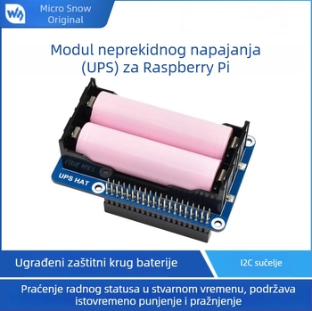 Raspberry Pi UPS napajanje modul, 5V 2.5A, Li-ion baterija proširena ploča, I2C praćenje baterije u realnom vremenu (napon, struja, preostala kapacitet), punjenje i pražnjenje