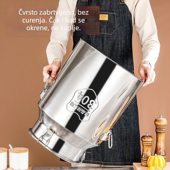 Spremnik od nehrđajućeg čelika 304, čvrsto zatvoren, višestruka namjena za ulje, mlijeko, čaj i vino, kapacitet 5 L ili više