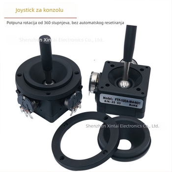 2D joystick potenciometar, 10K, bez vraćanja, zapečaćena 2D upravljačka poluga za pozorišno osvjetljenje, 360°