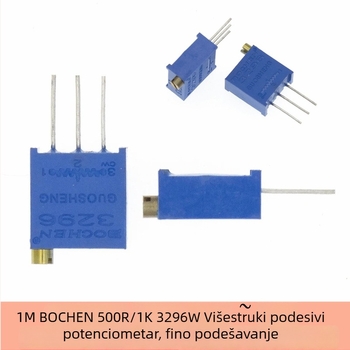 3296W višestruko podesivi potenciometar, gornje podešavanje, 1k–1M