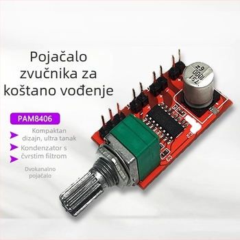 PAM8406 Bone Conduction Speaker modul pojačala, digitalni pojačivač s regulacijom glasnoće, dvokanalni 2x5W