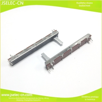 JSELEC-CN SC6021N linearni klizni potenciometar, ukupna duljina 75 mm, hod 60 mm, podešavanje i prigušivanje svjetla