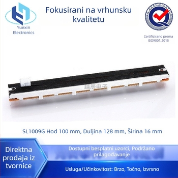 SL1009 Potenciometar s dvostrukim klizačima, 100 mm hod, za zvučnu karticu, pojačalo i mikser, fader