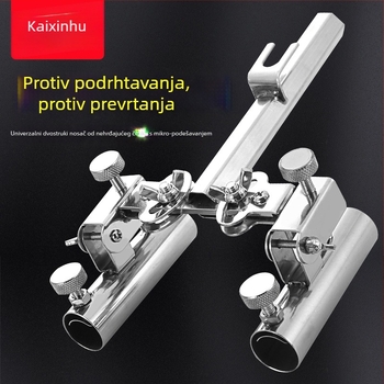 Kutija za ribolov od nehrđajućeg čelika s dvostrukim tornijskim držačem za štapove i ribarskim stolom