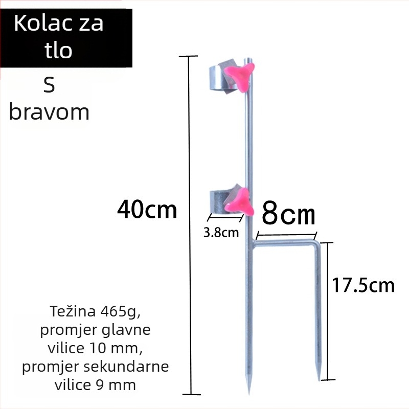 Zemni kolci za štapove za ribolov i mrežne stupove, višenamjenski stalak za kišob ribolov