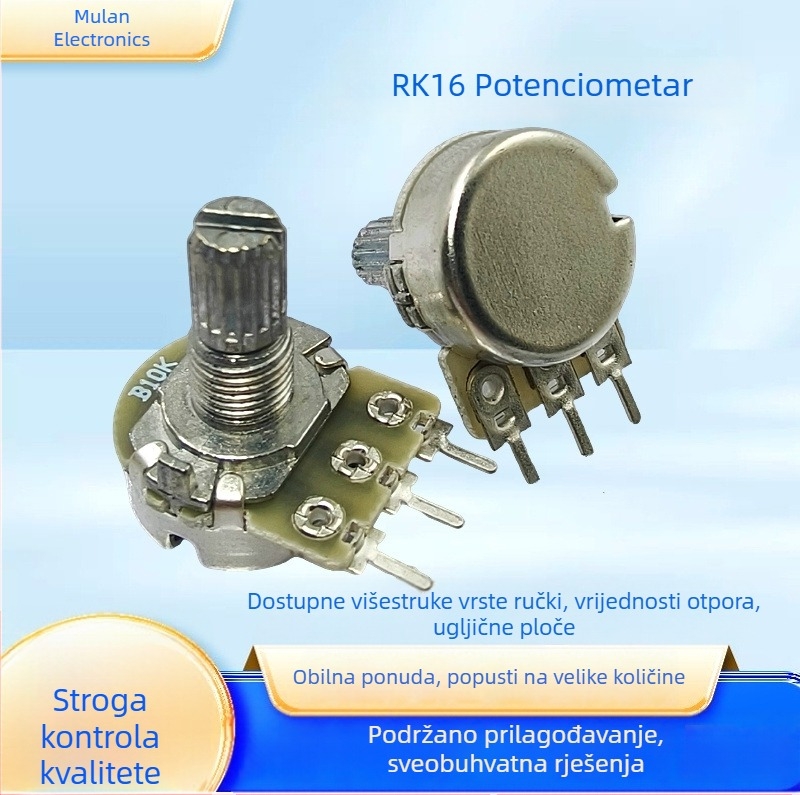 WH148 Potenciometar s jednim gumbom, ploča od vlaknastog stakla — izdržljiv, otporan na visoke temperature, dug rad