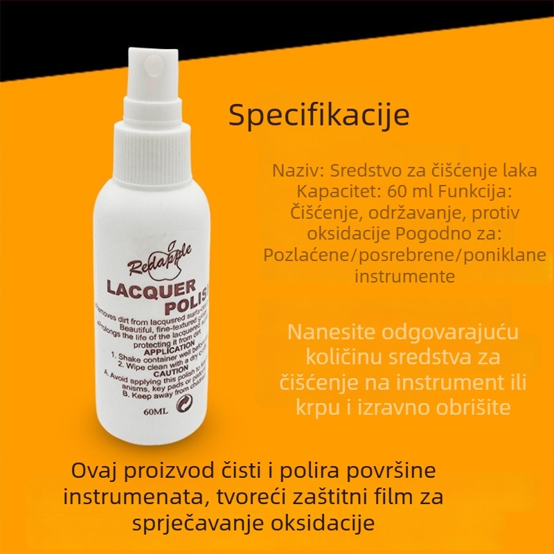 Tekućina za njegu površine glazbenih instrumenata – antioksidativno sredstvo za saksofon, trubu i flautu