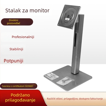 Monitor držač od aluminijske legure s pneumatskim podizanjem, podesivom bazom i stupom za povečanje visine