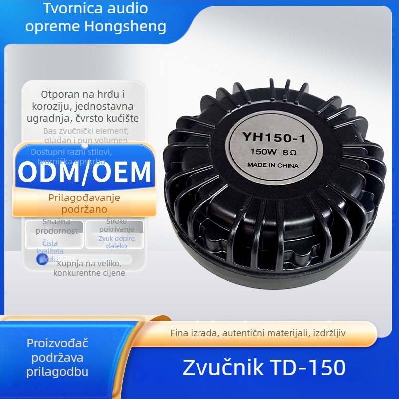 TD-150 rogni zvučnik s tweeterom, daljinski alarm, dodatna oprema za zvučnike