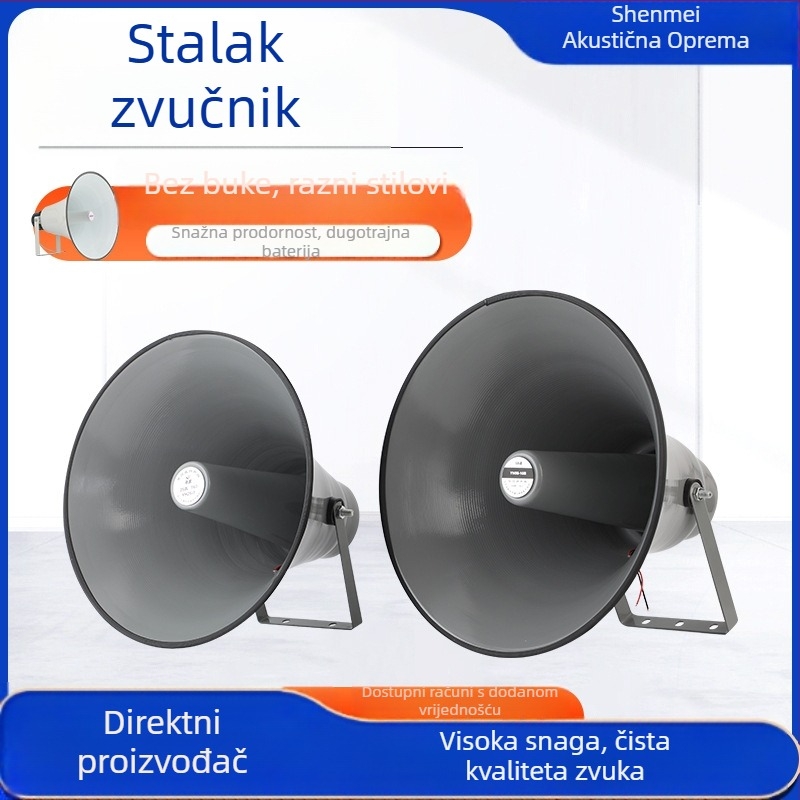 Zvučnik s rogom, unutarnji magnet, 25–50W, visokotonac