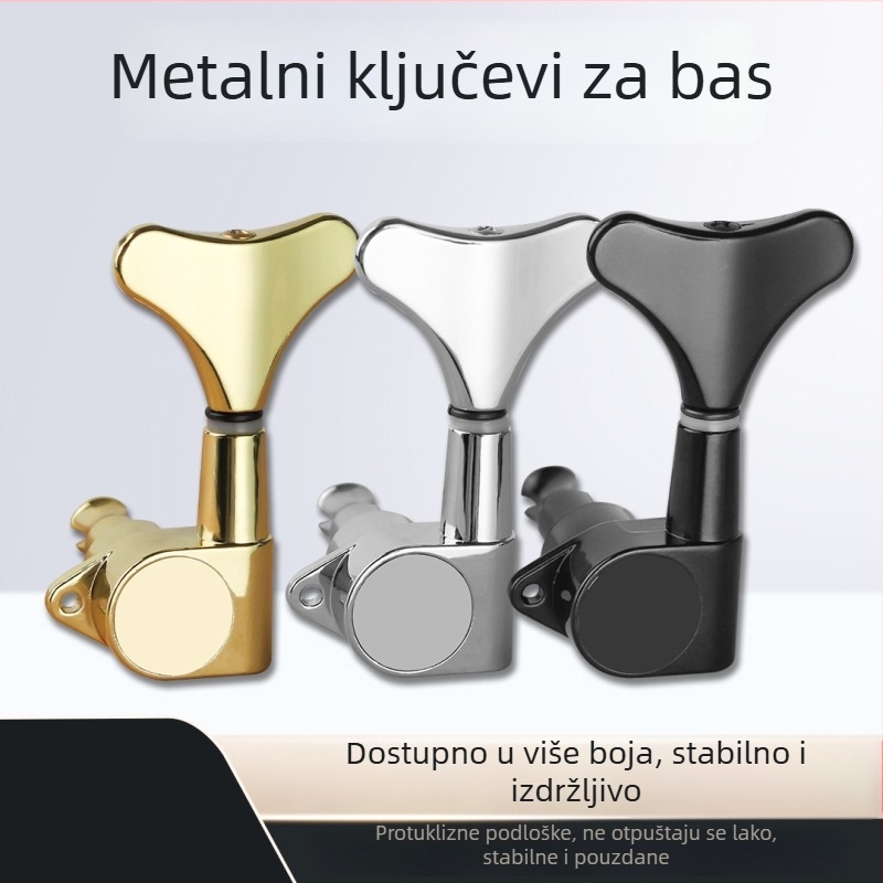 4-žilni bas tuning mehanizmi, zatvorenog tipa, stil riblje repi