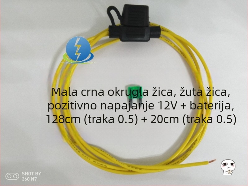 Automobilski vodootporni držač osigurača, umetnuti tip osigurača, žuta žica, crveni priključak