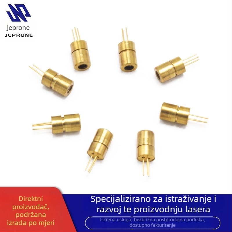 650 nm, 5 mW infracrveni laser diodni modul, industrijske klase, dimenzije 6,5 × 17 mm