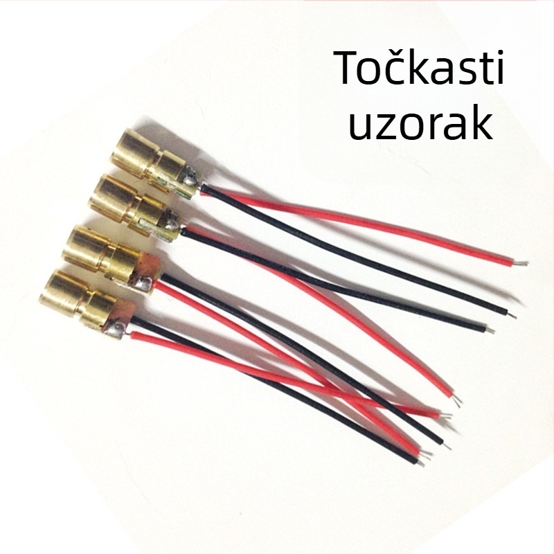 5V crvena laserska glava u obliku točke, laserski modul 6×13 mm, 650 nm, 5 mW, laserski indikator pozicioniranja