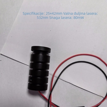 Zeleni laserski modul za pozornicu osvjetljenje, grub laserski snop, laserska glava, kontrola svjetla